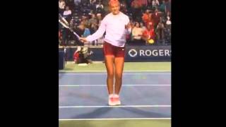 Victoria Azarenka does the advancedance at Rogers Cup [upl. by Tibbs]