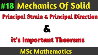 Principal Starin And Principal Direction  MSc Math Mechanics of Solid  Math lecture by Sachin sir [upl. by Kcirdahs]