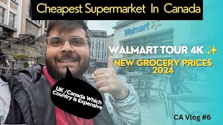 WALMART TOUR 4K  Supermarket in Canada  Grocery Shopping in Canada  Canada Vlog 6 [upl. by Oiludbo889]