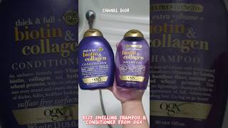 BEST SMELLING SHAMPOO AND CONDITIONER OGX BIOTIN AND COLLAGEN LONG LASTING FRAGRANCE musttry [upl. by Onilegna]