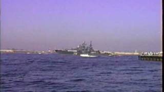 USSR Soviet Union Russian Naval Ships entering San Diego 1990 32nd Street Naval Station [upl. by Treva]