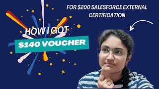 I got 140 voucher for 200 Salesforce Certification  Salesforce Certifications  Trailhead [upl. by Meece21]