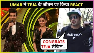 Umar Riaz CONGRATULATES Tejasswi Prakash For Winning Bigg Boss 15 Trophy [upl. by Armillia]