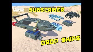 Space Engineers  Outpod Subscriber Creations Drop Ships [upl. by Ramburt476]