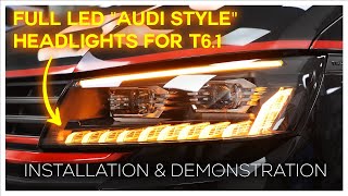 Full LED Dynamic Headlights For T61 Installation quotAudi Stylequot Sequential Indicators 2024 [upl. by Ayetal936]