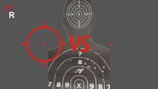 Range comparison EOTech Reticle vs Red Dot [upl. by Dorolisa689]