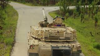 Americans M1 Abrams Tank Maneuver During Training Exercise [upl. by Pantheas]