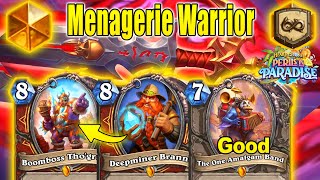 New Brann Zoo Menagerie Warrior Deck Is Actually So OP Perils in Paradise MiniSet  Hearthstone [upl. by Acie]