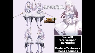 Kurumi Tokisaki Skin White Queen 300 Heroes  Model WarCraft 3  FBX [upl. by Ffilc]