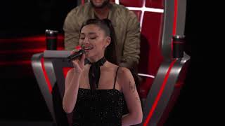 Ariana Grande Sings quotMy Team Is Fullquot And Drops Her Mic The Voice 2021 [upl. by Kong152]