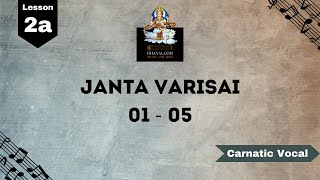 Janta Varisai 01 – 05  Carnatic music lessons for beginners   Lesson 2a [upl. by Heidy]