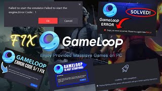 Gameloop 98 fix error 5 error 1 unable to start engine  NEW WORKING METHOD 2024 [upl. by Ahsilem]