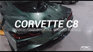 RSC Corvette C8 Carbon Fiber Ducktail Spoiler Installation [upl. by Ralip477]