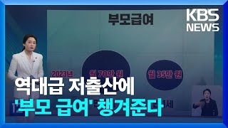 내년부터 ‘부모급여’…만 0세 70만 원·1세 35만 원 친절한 뉴스K  KBS 20221214 [upl. by Nosiddam]