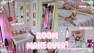 Aesthetic room makeover 🩰✨ Y2K kawaii dollette pinterest inspired [upl. by Chaney319]