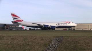 BA World Cargo 7478F Takeoff [upl. by Atteroc]