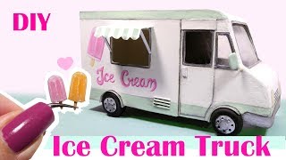 Miniature Ice Cream Truck Tutorial  DollsDollhouse [upl. by Gault]