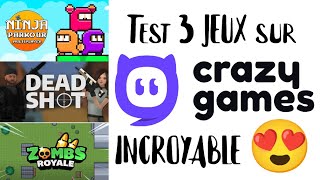 On teste 3 JEUX INCROYABLES 😍 sur CRAZY GAMES ft Lookatbibou [upl. by Kentiga]