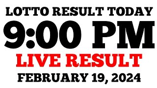 Lotto Result Today 9PM Draw February 19 2024 PCSO LIVE Result [upl. by Nahtaneoj]