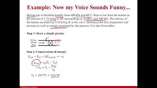 Example Entropy Generation from a Throttling Valve [upl. by Llemart]