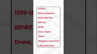 Hamlets Important Points for Beginners hamlet shakespeare [upl. by Netsreik]