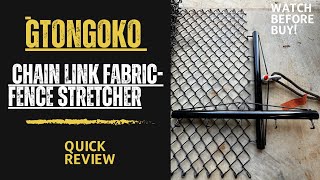 Chain link Fence stretcher a how to review [upl. by Noyk]