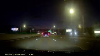 Bright Meteor over I690 Syracuse NY 700 PM 102124 Orionids Meteor Showers [upl. by Akelahs714]