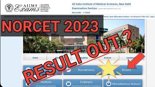 Norcet 4 Result Out 😱 Aiims norcet result date and time  aiims norcetresult [upl. by Tallula]