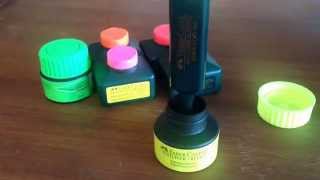 How to refill FaberCastell Textliner with Textliner 1549 Automatic Refill Tank [upl. by Icaj]