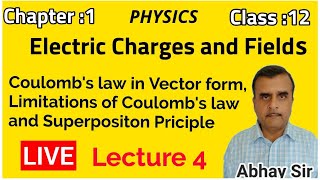 Physics Quantum Classes is live Live Lecture 4 Chapter 1 Electric charges and fields12th PHY [upl. by Nylinnej]