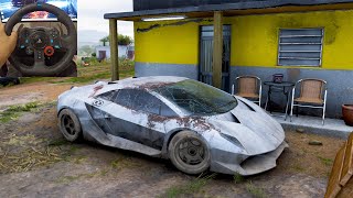 Rebuilding Lamborghini Sesto Elemento 2011  Forza Horizon 5  Logitech G29 Gameplay [upl. by Meg998]