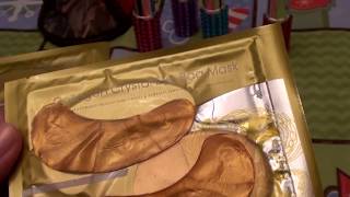 Gold Collagen Crystal Eye Bag Cream Mask Facial Masks for under eyes [upl. by Scammon]