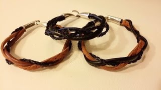 Tutorial bracciali da uomo in similpelle [upl. by Aelem]