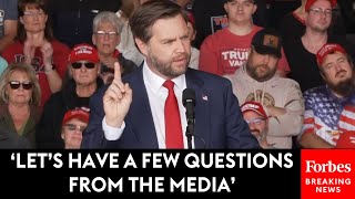 FULL EVENT JD Vance Takes Questions From Reporters Speaks To Supporters At Wisconsin Rally [upl. by Ajidahk]