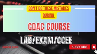 CDAC COURSE  LAB  EXAM  CCEE  STRATEGY cdac learning preparation [upl. by Keyte604]