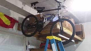 Modifing setup amp install of bike lift pulley system from Harbor freight [upl. by Garrard111]