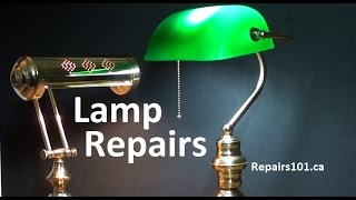 Lamp Repairs  How to Rewire Switch Replacement amp Underwriters Knot [upl. by Orfield]