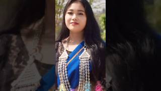 New Chakma Music song video  Cuite girl with Tridetinal dress  youtubeshorts [upl. by Yahska]