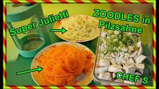 VEGGIE ZOODLES Rezept Super Julietti amp Nicer Dicer CHEF S SoFie Haushalt UnPerfekt [upl. by Georgi]