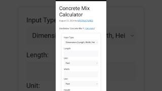 Concrete Mix Calculator construction [upl. by Eveam]