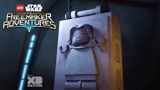 Naare frozen in Carbonite Scenes  LEGO Star Wars The Freemaker AdventuresAllStars [upl. by Assenej]