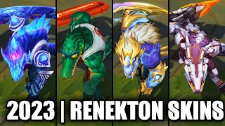 All Renekton Skins Spotlight 2023  League of Legends [upl. by Anitsuga]