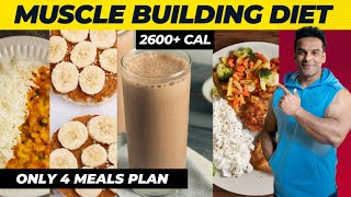 Only 4 Meal Plan To Build Muscle  Full Day of Eating  Yatinder Singh [upl. by Elbring]