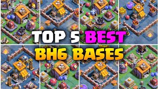 Top 5 New Builder Hall 6 Base Links 2023  best bh6 top5 bases [upl. by Agueda]