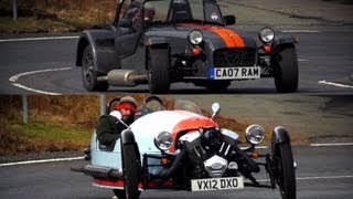 Morgan Three Wheeler and Caterham Seven Brilliant British Flyweights  CHRIS HARRIS ON CARS [upl. by Aiekan309]