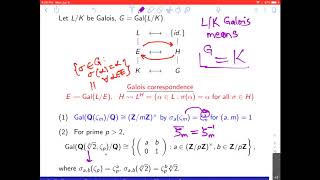 Infinite Galois theory Keith Conrad  Lecture 14 [upl. by Eidnew]