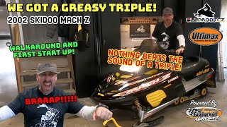 We got our first greasy triple  2002 SkiDoo Mach Z 800 Sport Edition  Overview amp First StartUp [upl. by Argella]