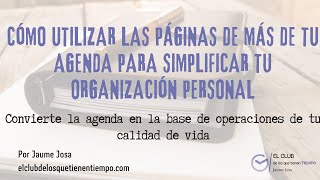 Cómo conseguir que la agenda sea aun más aficaz a partir de las páginas en blanco [upl. by Otanod519]