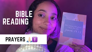 ASMR BIBLE READING  PRAYERS WHISPERING TAPPING 📖 ✨ [upl. by Heindrick]