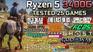 Ryzen 5 3400G  Test in 25 Games  Old CPU with APU is enough to run games in 2024 Yes [upl. by Yrovi]